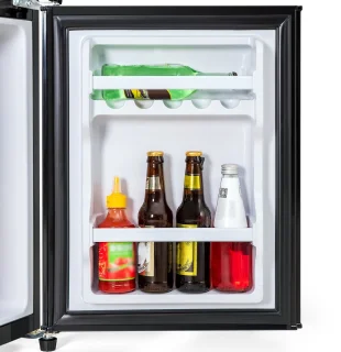 Merax Mini Koelkast 60L 2-Deurs Zwart
