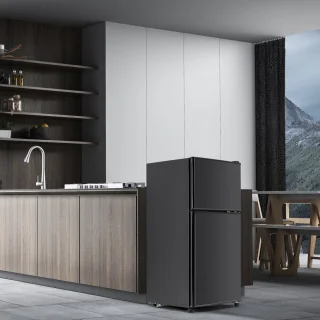Merax Mini Koelkast 60L 2-Deurs Zwart