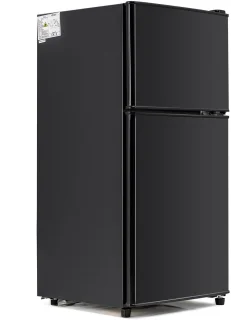 Merax Mini Koelkast 60L 2-Deurs Zwart