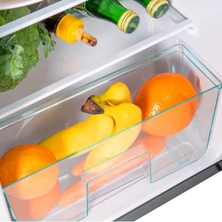 Merax Mini Koelkast 60L 2-Deurs Zwart