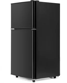 Merax Mini Koelkast 60L 2-Deurs Zwart