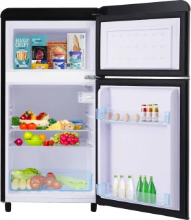 Merax Retro Doppeltür-Kühlschrank 72L 21L Gefrierfach E