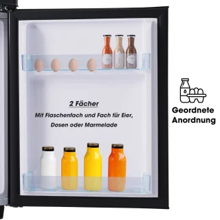 Merax Retro Doppeltür-Kühlschrank 72L 21L Gefrierfach E
