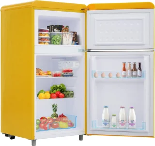 Merax Retro Doppeltür-Kühlschrank 72L mit Gefrierfach
