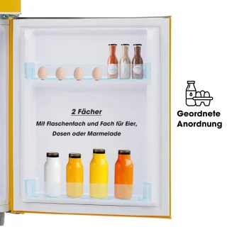 Merax Retro Doppeltür-Kühlschrank 72L mit Gefrierfach