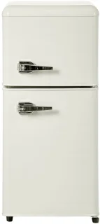 Merax Retro Koelkast 60L Dubbele Deur Creme Wit