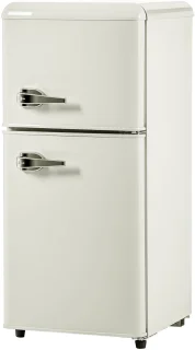 Merax Retro Koelkast 60L Dubbele Deur Creme Wit
