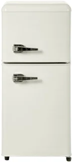 Merax Retro Koelkast 60L Dubbele Deur Creme Wit