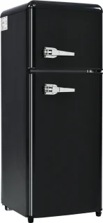 Merax Retro Koelkast 92L Zwart