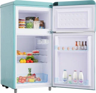 Merax Retro-Kühlschrank Doppeltür 72L