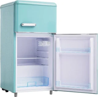 Merax Retro-Kühlschrank Doppeltür 72L