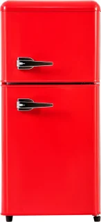 Merax Retro Mini Koel-vriescombinatie Rood 60L
