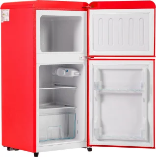 Merax Retro Mini Koel-vriescombinatie Rood 60L