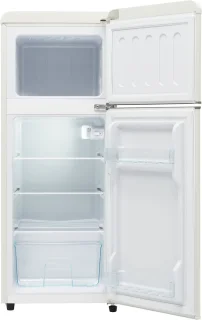 Merax Retro Mini Koelkast met Vriezer 92L Antiek Wit