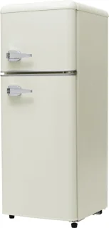Merax Retro Mini Koelkast met Vriezer 92L Antiek Wit