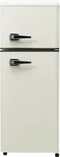 Merax Retro Mini Koelkast met Vriezer 92L Antiek Wit