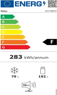 Midea KG178SFST inbouw koel-vriescombinatie 177 cm