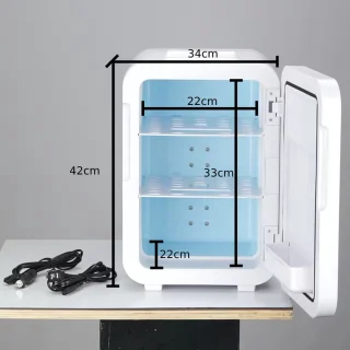 Mini koelkast 20L Zilver voor Auto Camper Vrachtwagen