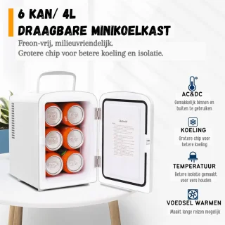 Mini Koelkast 4L Draagbaar 12V/230V
