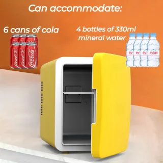 Mini koelkast 4L Minibar - Geel