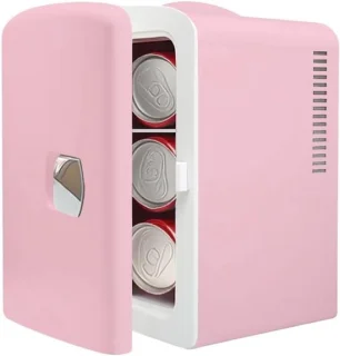 Mini koelkast koeler 4 liter roze