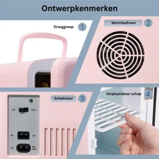 Mini Koelkast Minibar Roze