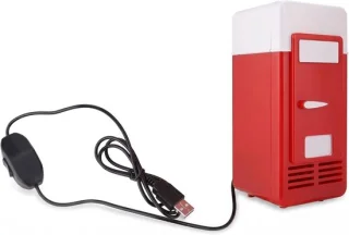 Mini koelkast - rood/zwart