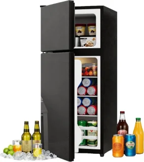 Mini koelvriescombinatie compact 92 liter zwart