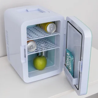 Minibar 10L Mini Koelkast Glazen Deur Blauw
