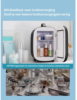 Minibar Glazen Deur 5L Zwart