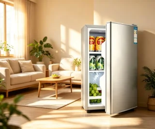 Minikoelkast 29 liter één deur zilverkleurig