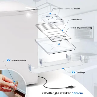 MKSS Mini Koelkast Minibar Wit