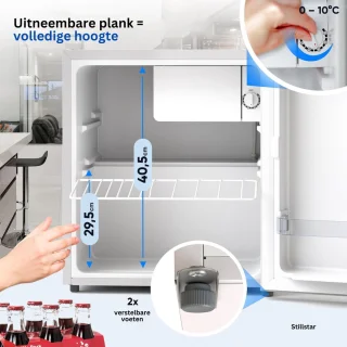 MKSS Mini Koelkast Minibar Wit