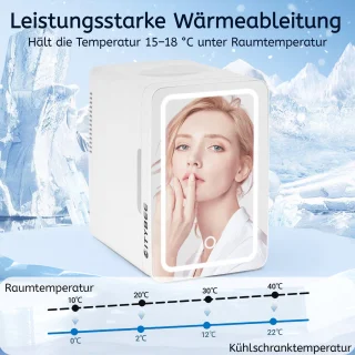 NETTLIFE Skincare Fridge Mini Koelkast Wit 6L
