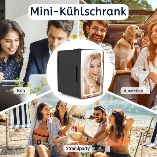 NETTLIFE Skincare Fridge Mini Koelkast Zwart 6L