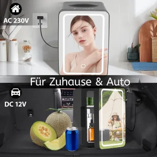 NETTLIFE Skincare Fridge Mini Koelkast Zwart 6L