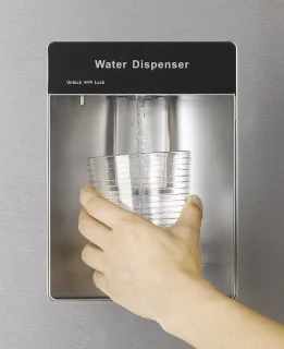 NUNKI LARGEH2O Combi Koelkast Brushed Bronze Front