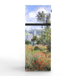 NUNKI medium-fmone dubbel-deurs koelkast Claude Monet - Zicht op Vétheuil satin