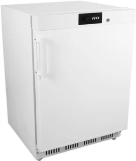 Opslagkoelkast compact - 130 liter - wit staal - volledige deur