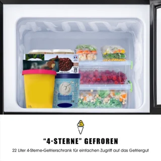 Premium Zwart Koelvriescombinatie 60L E-klasse