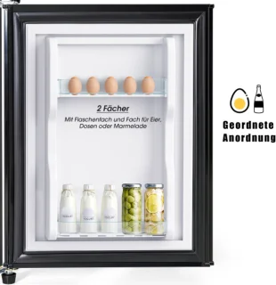 Premium Zwart Koelvriescombinatie 60L E-klasse