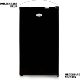 PRIMO PR121FR Tafelmodel Koelkast 88L Zwart