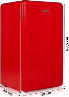 PRIMO PR152RKR Retro Tafelmodel Koelkast 93L Rood