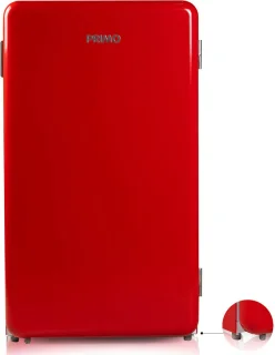PRIMO PR152RKR Retro Tafelmodel Koelkast 93L Rood