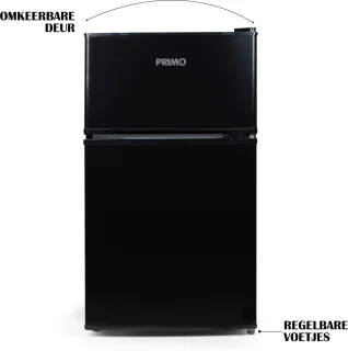 PRIMO PR157FR Tafelmodel Koelkast 87L Zwart