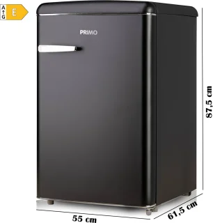PRIMO PR163RKMZ Mat Zwart Tafelmodel Koelkast 108L