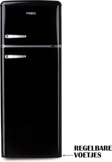 PRIMO PR166RKZ Retro Koelvriescombinatie 206L Zwart