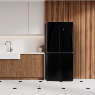 PRIMO PR182MD Koelvriescombinatie 4-Deurs Zwart 362L
