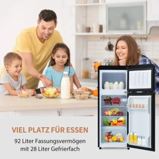 Retro koelkast met vriesvak 105,5 cm hoog 92L totaalvolume