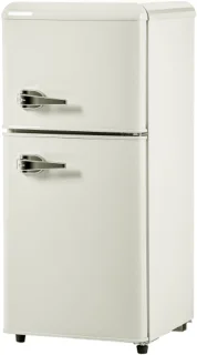 Retro koelkast vriescombinatie crème wit 60L